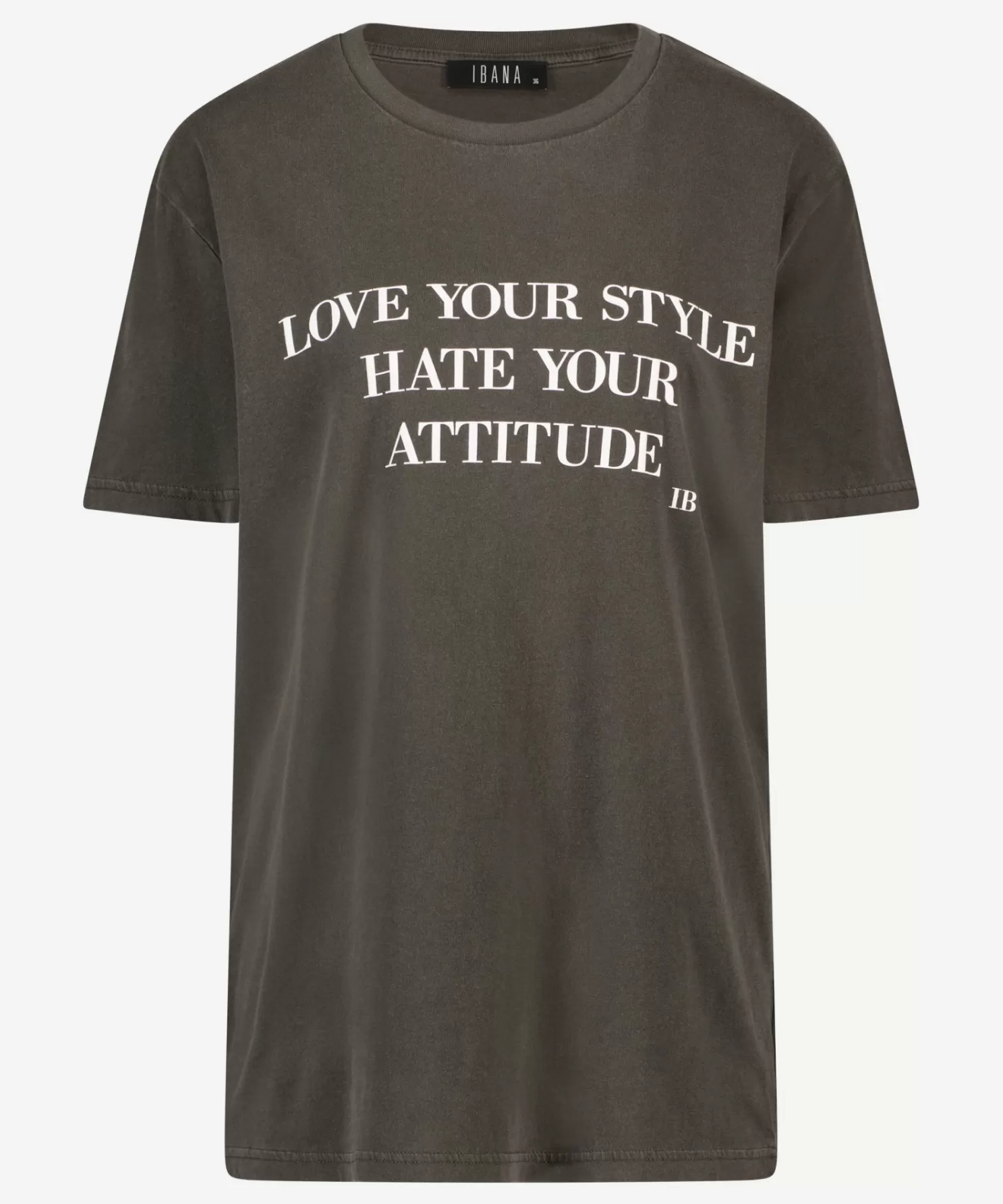 Ibana Tee Attitude Vintage Black With White Outlet